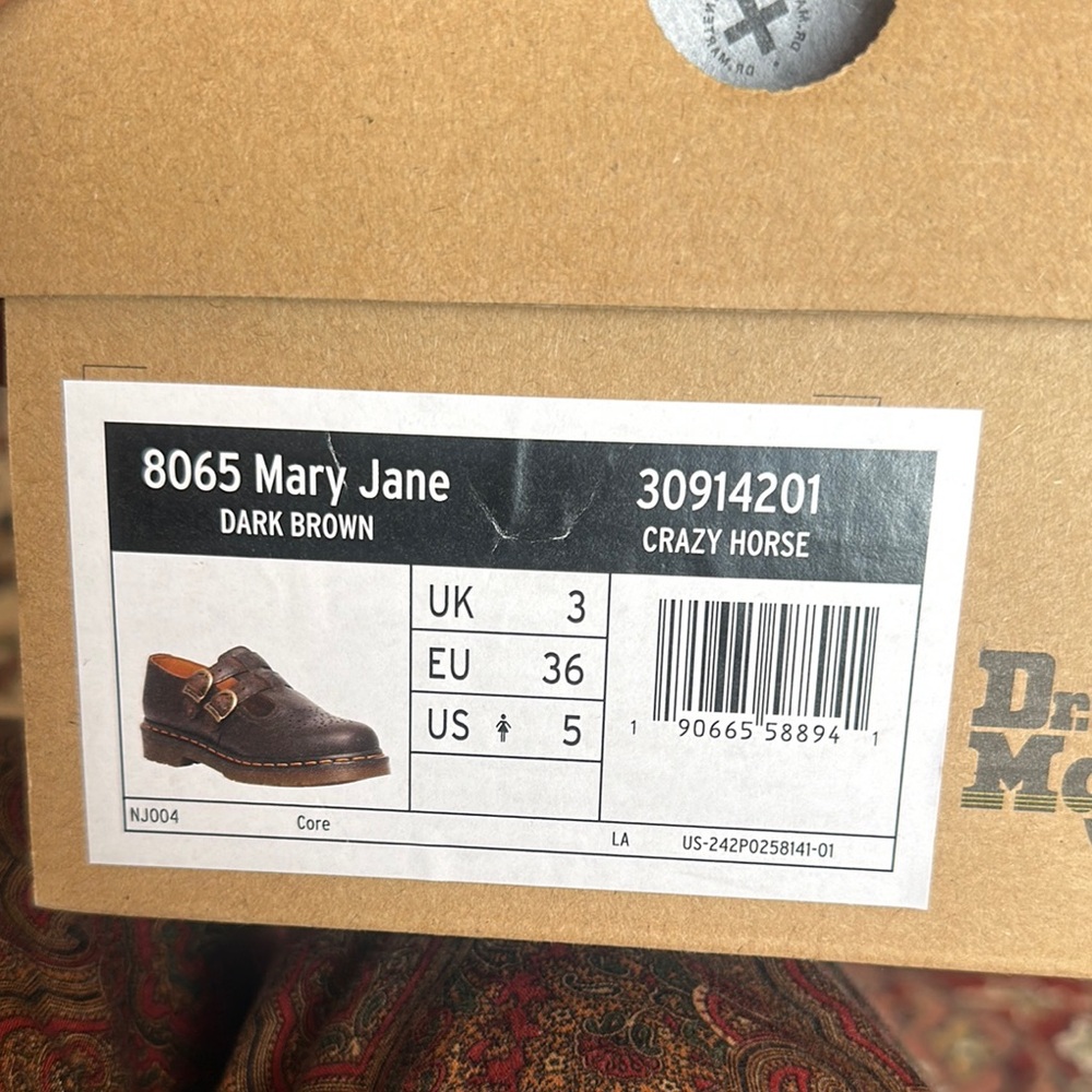 Dr. Martens Dark Brown Mary Jane Shoes